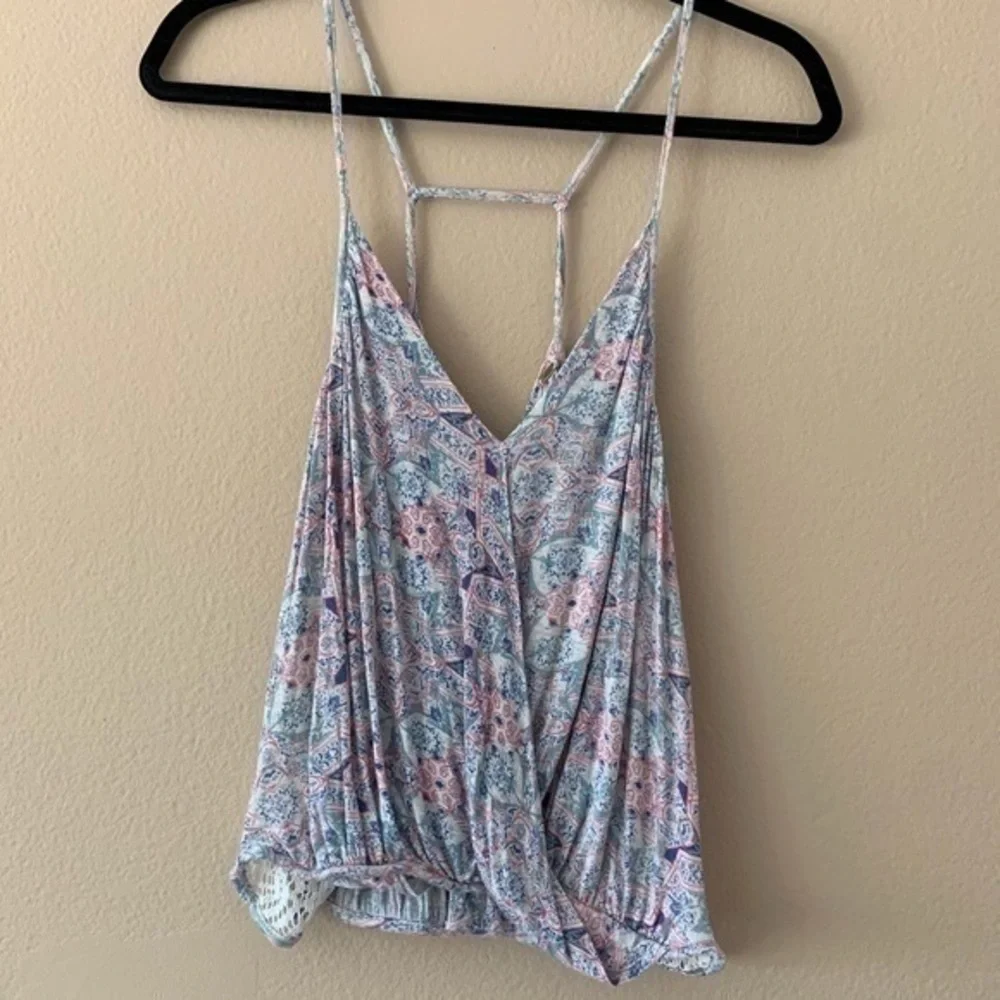 Free People Miles Away Tank Crocheted Inset Size XS